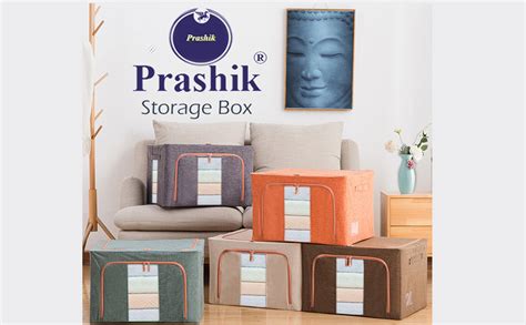 prashik® 66Ltr Oxford Cloth Steel Frame Foldable Bag, Storage Box ...