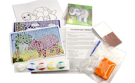 Buy Toykraft: Animals 3-in-1 Activity Box, Learning Activity Games ...