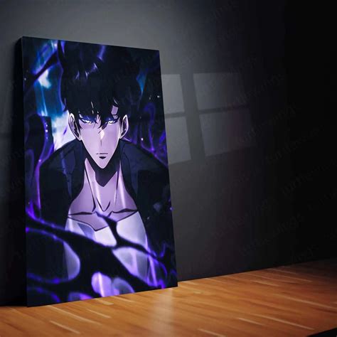 Solo Leveling Metal Poster | Sung Jin-Woo Shadow Monarch Wall Art | An ...