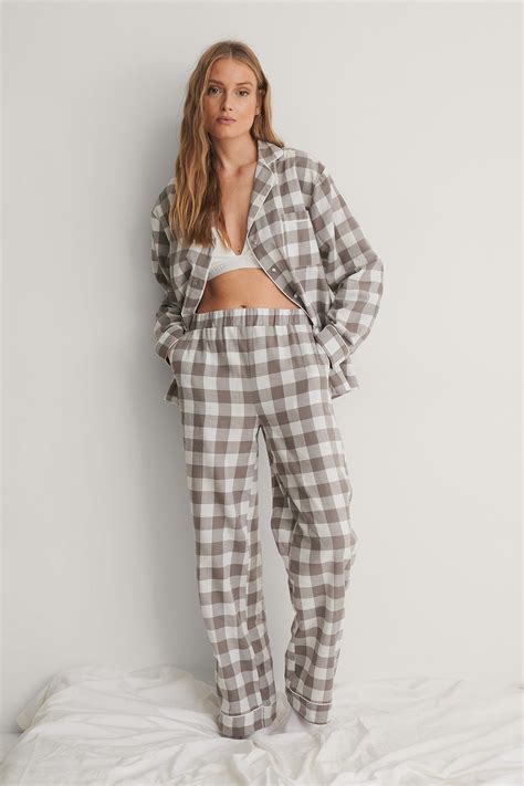 Flannel Pyjamas Pants Grey | NA-KD
