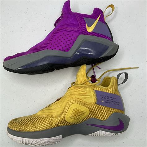Nike Lebron Soldier 14 Basketball Shoes Purple Yellow… - Gem