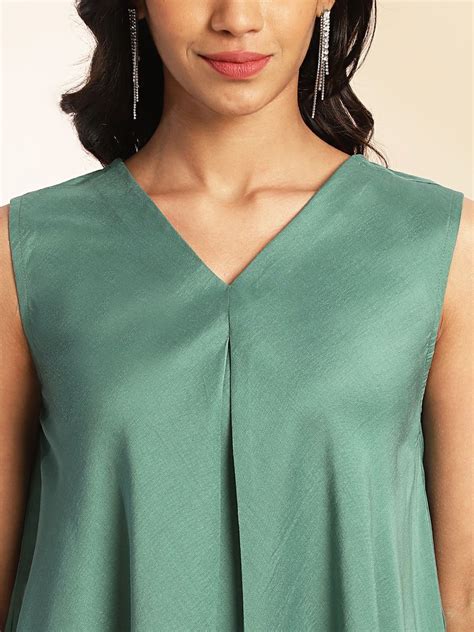 Sage Green Chinnon Solid A-Line Set | ProOne