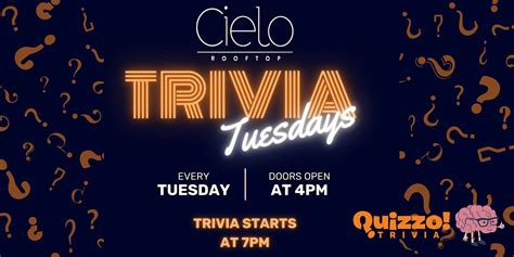 Trivia Tuesdays at Cielo Rooftop, Cielo Rooftop Bar at the Cambria ...