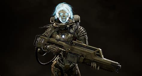 #917609 Ghost in the Shell, cyborg, cyberpunk, digital art, simple ...