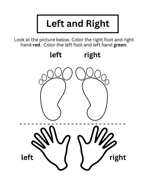 Image result for Learning Left and Right Worksheets