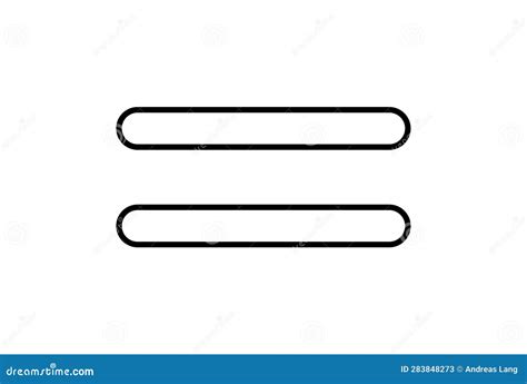 Equals Flat Icon Minimalistic Line Shape Symbol Black Sign Artwork ...