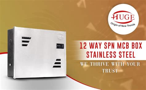 HUGE 12 Way SPN MCB Box, Double Door MCB Distribution Board, Stainless ...
