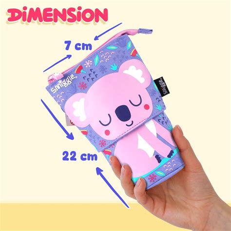 Smiggle Animalia Stand & Slide Pencil Case – 2-in-1 Stationery Storage ...
