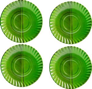 Laserbot Banana Leaf ROUND Ice Cream Starters Serving Melamine Plate( 6 ...