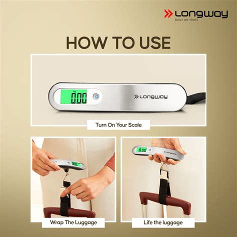 Longway Traveltare Digital Luggage Scale 50Kg Silver – Portable Travel ...