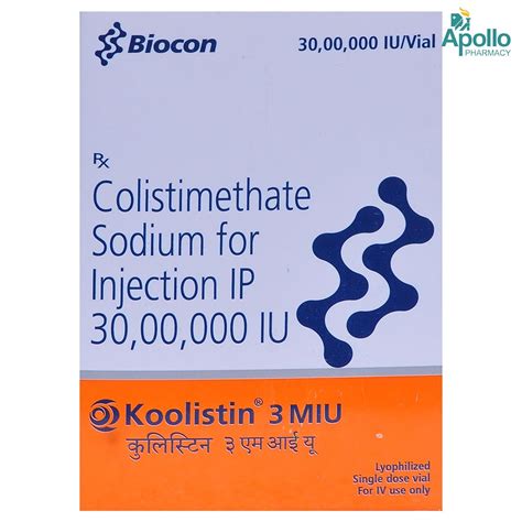 Koolistin 3miu Injection Price, Uses, Side Effects, Composition ...