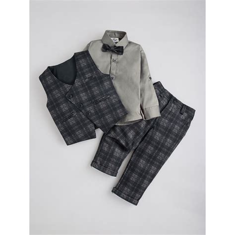Buy Hopscotch Checked Formal Set Black Online