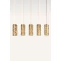 Moray Five Light Pendant Brass