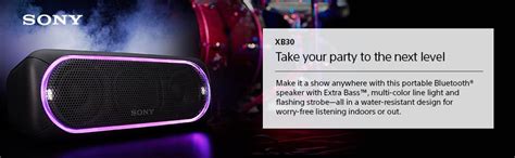 Sony SRSXB30/BLK XB30 Portable Wireless Speaker with Bluetooth, Black ...