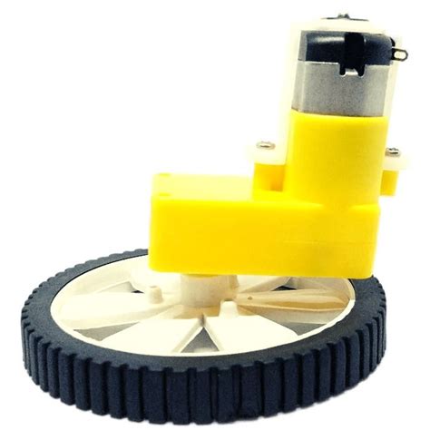 Buy Single Shaft L-Shaped 60RPM BO Motor with White Wheel - 2 Sets ...
