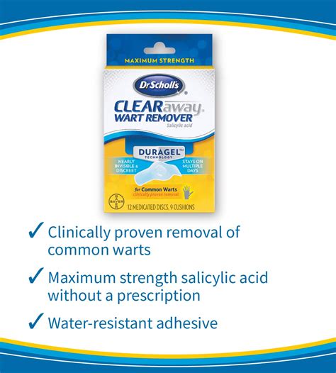 Dr. Scholl's ClearAway Wart Remover with Duragel Technology, 9ct ...