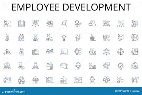 Employee Development Line Icons Collection. Forecast, Inventory, Production, Demand, Logistics ...