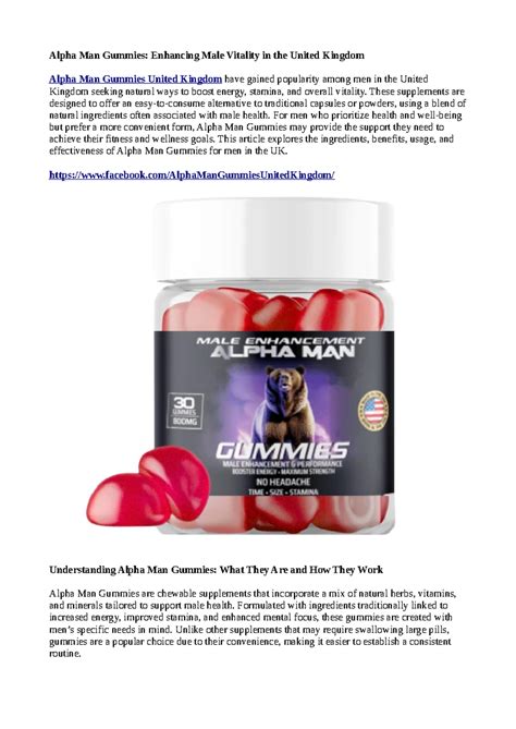 123 - Alpha Man Gummies United Kingdom This can be especially ...