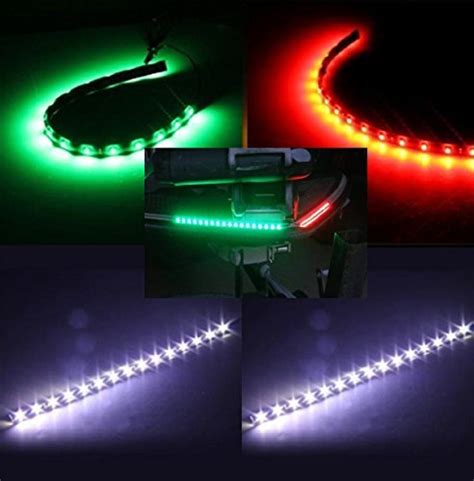 Buy Boat Bow LED Navigation (STERN & BOW) Light Kit, Red, Green, and ...
