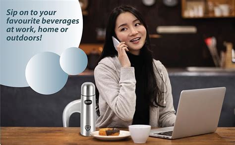 Cello Flipstyle Thermosteel Flask with Thermal Jacket 1000ml, Silver ...