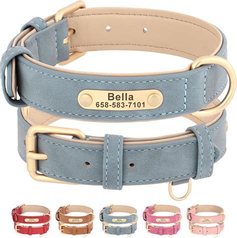 Amazon.com : Beirui Personalized Dog Collar with Name Plate, Custom Dog ...