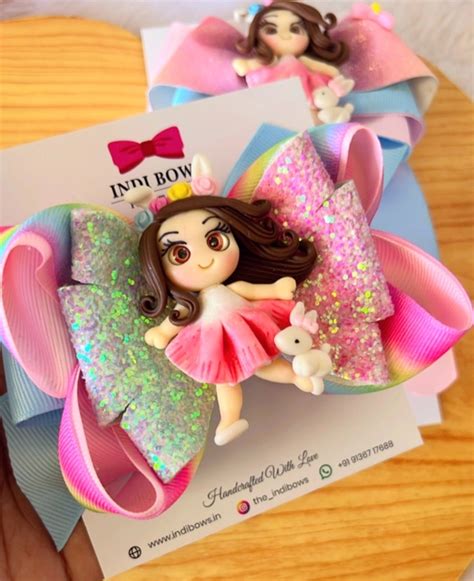 Rainbow Bunny Girl Bow - INDI BOWS