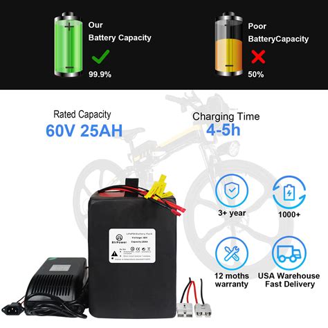 Bateria de lítio 60V 25A 30A 35A 40A LIFEPO4 para | Ubuy India