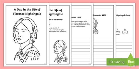 Florence Nightingale Diary Writing Frames with Prompts