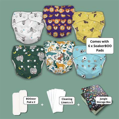 Jungle Value Pack - Reusable Baby Diapers – NewBoo.in