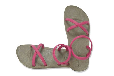Cross Slim Brown Sole Pink Strap – Kameleo