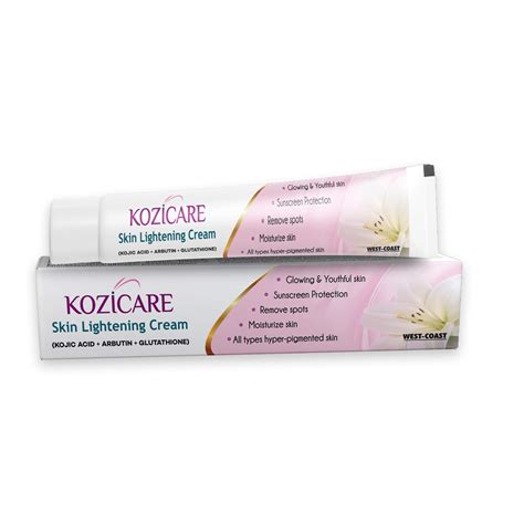 Kozicare Skin Lightening Cream with Kojic Acid, Arbutin, Glutathione ...