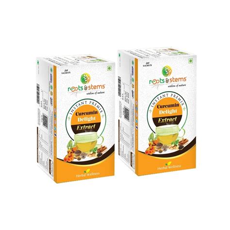 roots & stems Curcumin Delight Turmeric Tea | Instant Premix Extract ...