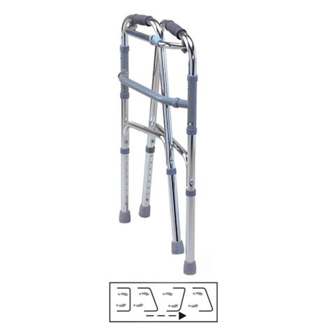Med-e Move Folding Walker - Chrome Finish Regular (MQFWR02)
