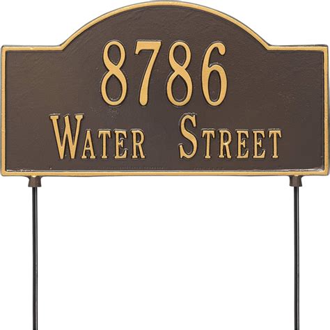 Buy Whitehall™ Personalized Cast Metal Address plaque - DOUBLE SIDED ...