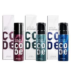 WILD STONE CODE Iridium, Steel & Titanium No Gas Body Perfume Spray ...