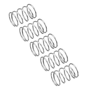 uxcell Compression Spring, 5Pcs 304 Stainless Steel, 4mm OD, 0.2mm Wire ...