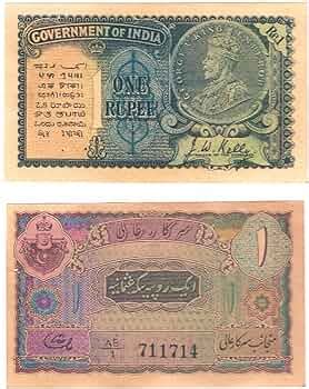 British India King George V one Rupee And Hydrabad Nizzam one Rupee ...