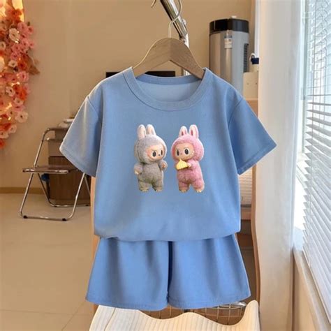 Jual NEW#VIRAL# SETELAN ANAK UNISEX LABUBU DTF PRINTING SNI - LABUBU ...