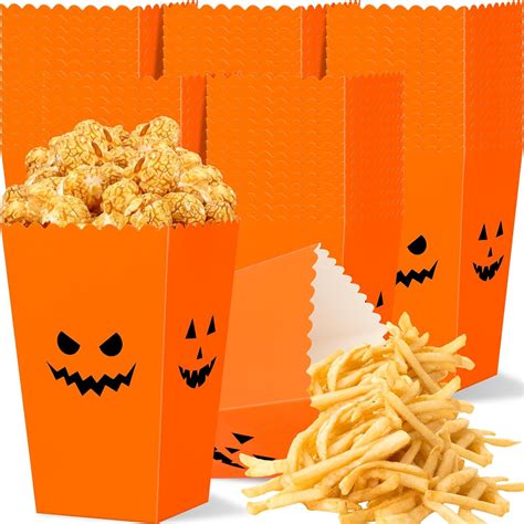 Yeaqee 100 Pcs Halloween Popcorn Boxes - Pumpkin India | Ubuy