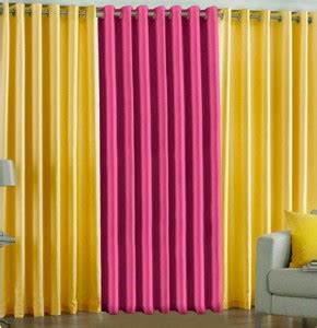 Red Ribbon 152 cm (5 ft) Polyester Semi Transparent Window Curtain ...