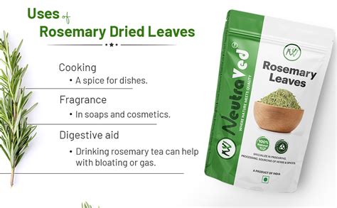 NeutraVed Rosemary Leaves for Hair Growth, 100g | Food Grade Rosemary ...