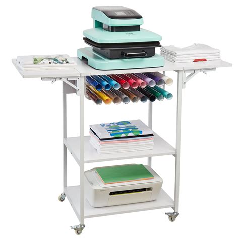 Buy VEVOR 3 Tier Movable Heat Press Table, Foldable Heat Transfer ...