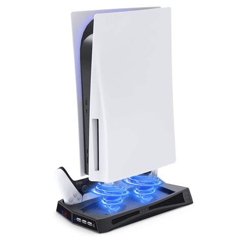 Vertical Stand for PlayStation 5 with Cooling Fan Charging Station ...