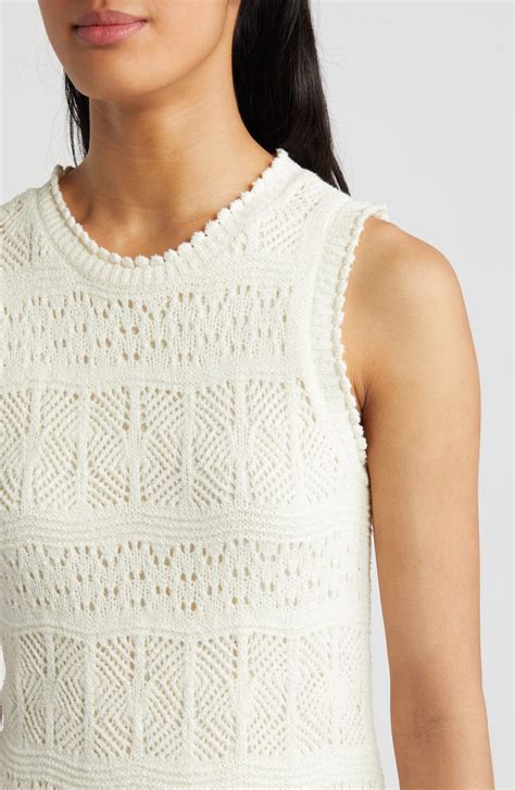 Chelsea28 Sleeveless Pointelle Sweater Dress | Nordstrom | Midi length ...