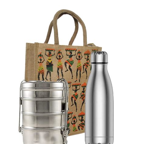 Krozon Printed Jute Bag for Tiffin/Shopping/Grocery Hand Bag with Zip ...