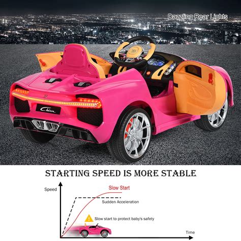 Buy Infans 12V Licensed Bugatti Chiron Kids Ride On Car RC w/Storage ...