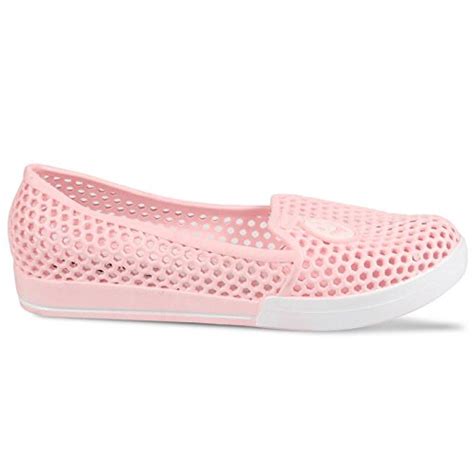 Buy ANAND ARCHIES Artificial Leather Pink Ballies for Girl's & Women's ...