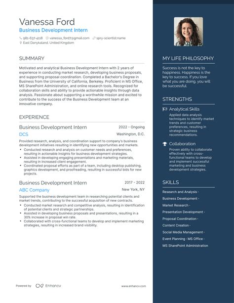 3 Successful Business Development Intern Resume Examples And Writing ...