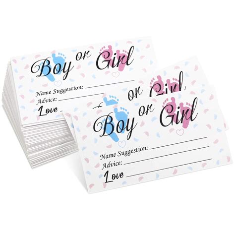 Buy 50 Pieces Gender Reveal Party Voting Cards, Boy or Girl Vote Gender ...