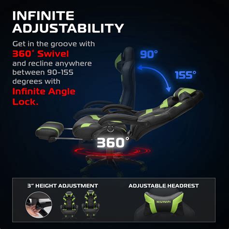 RESPAWN 110 Pro Ergonomic Gaming Chair with Footrest India | Ubuy